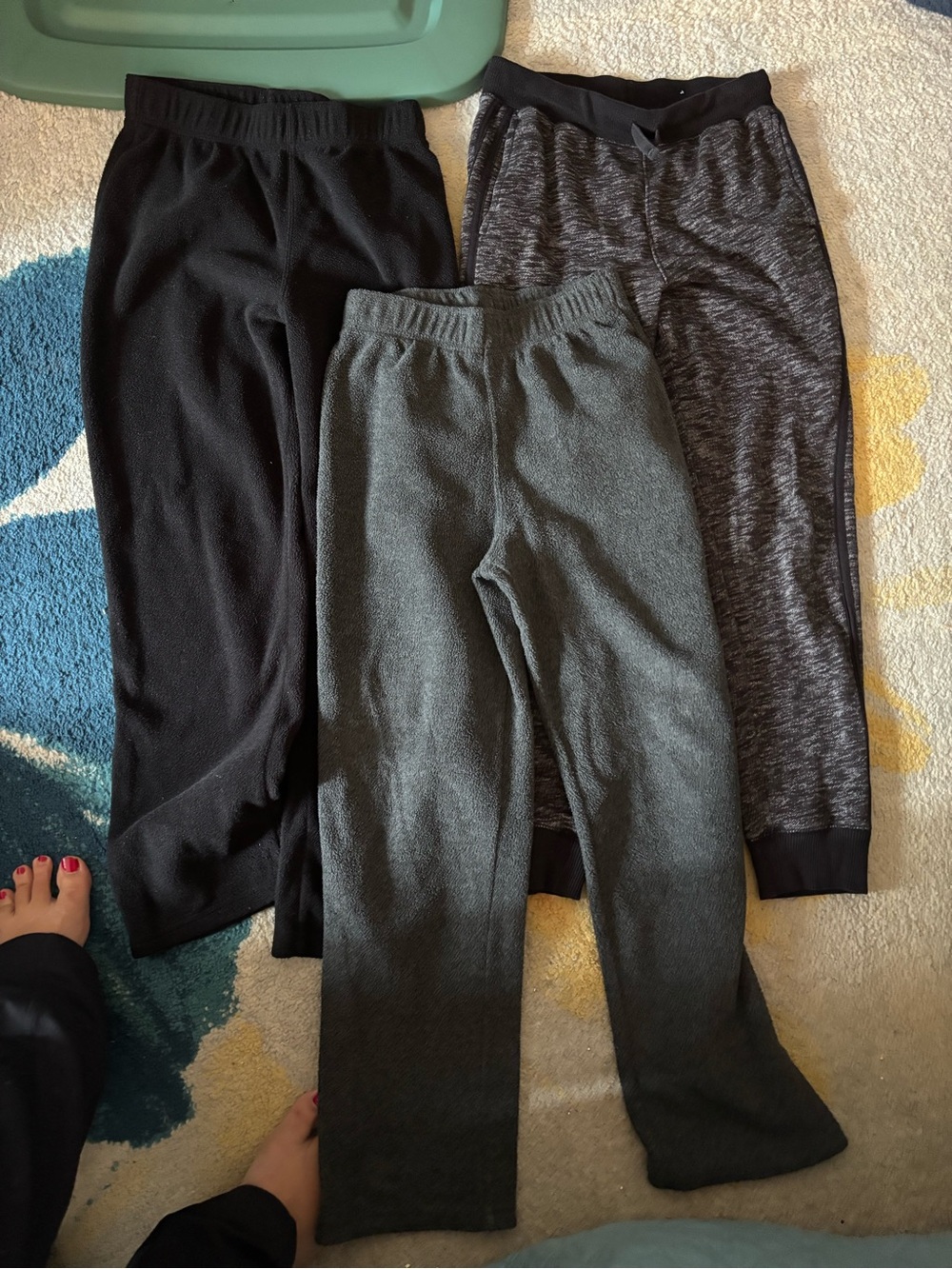The Children's Place Kids Jogger & Fleece Pants - Black, Charcoal, Gray